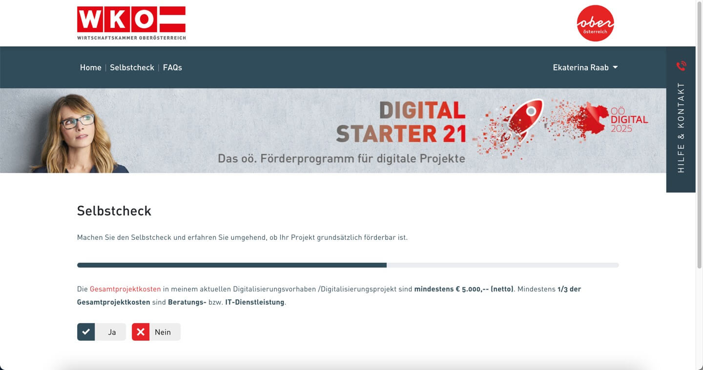 Digital Starter 21 Selbstcheck WKO