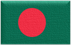 Flag of Bangladesh with red circle on green background