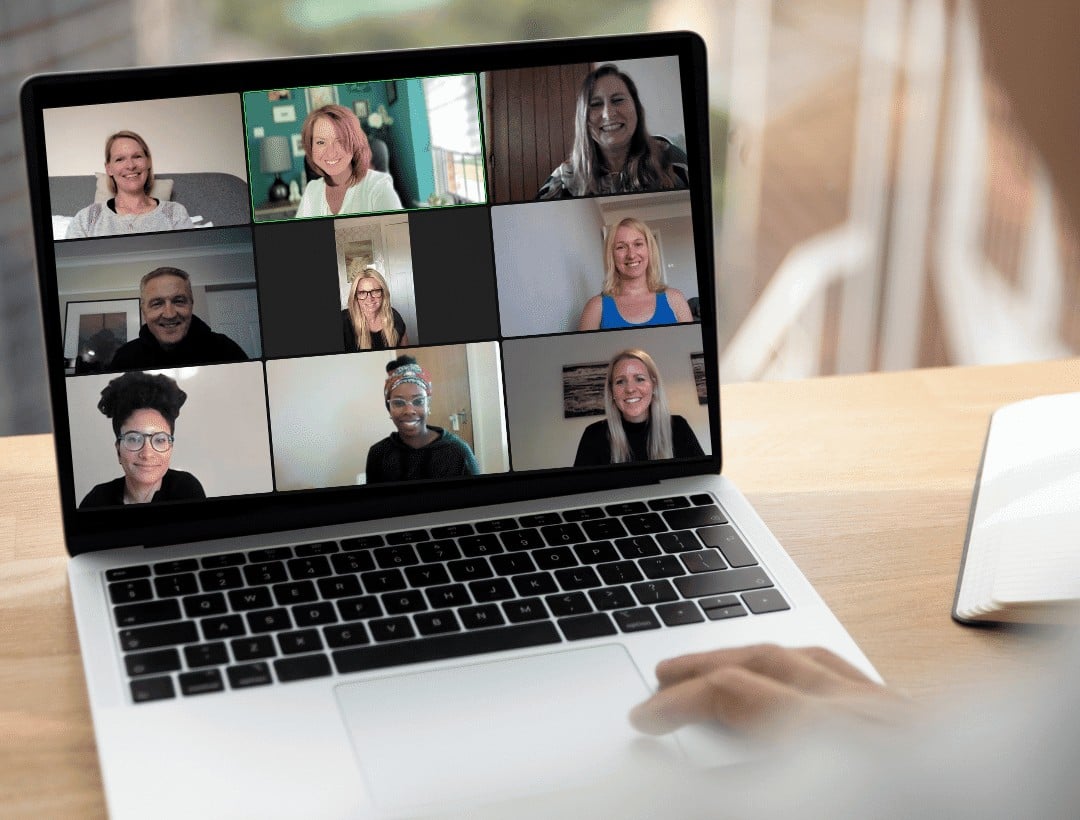 Live Zoom training session for health and wellbeing coach training
