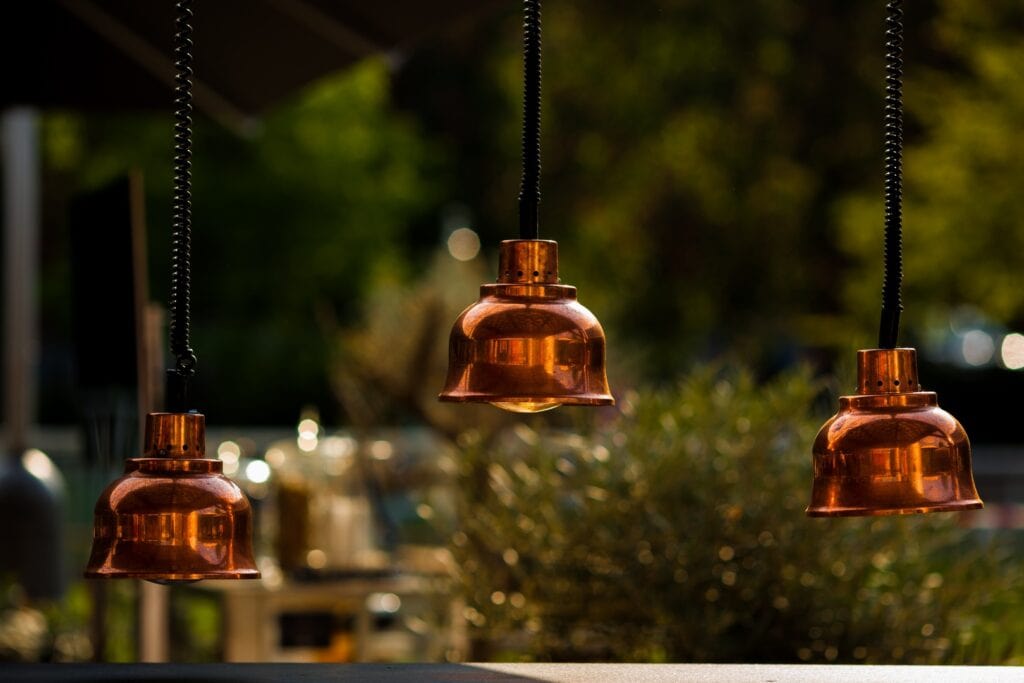 copper hanging outdoor lamps