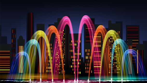 led fountain lights