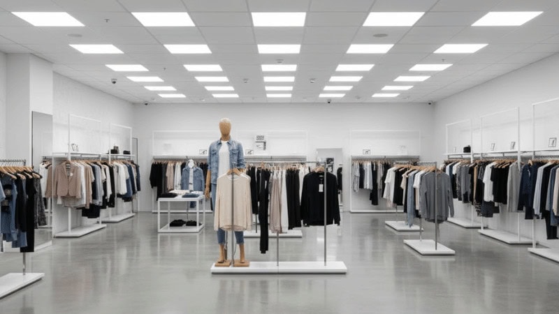 LED panel lighting for shops