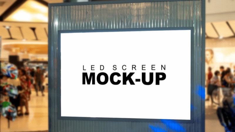 transparent LED screen in the mall