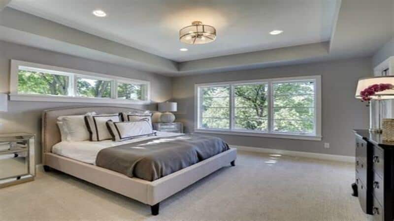 lighting layout of the bedroom