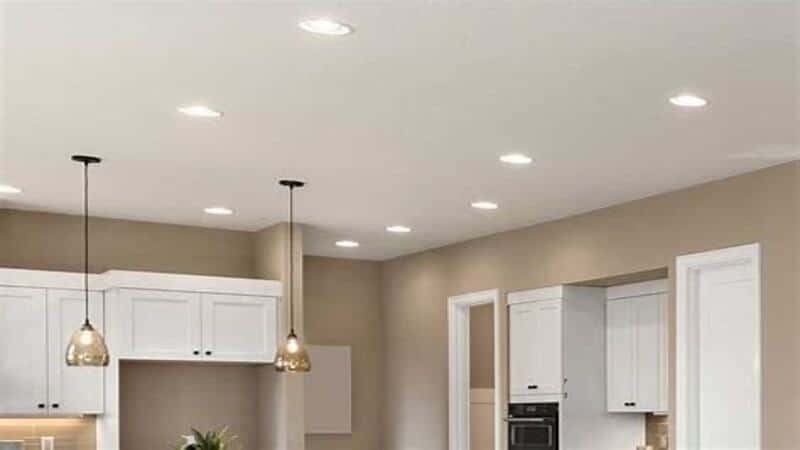 lighting layout of the kitchen