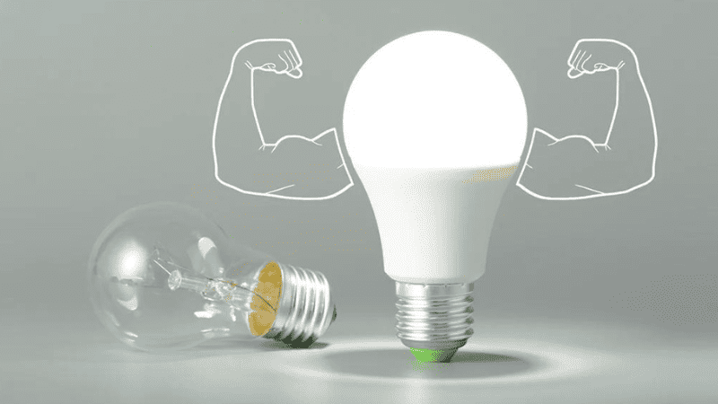 led better at converting energy into light rather than heat.