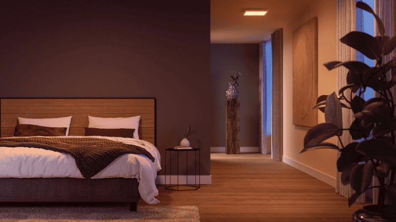 You can install motion sensors that make the lights turn on gently when you get out of bed. 