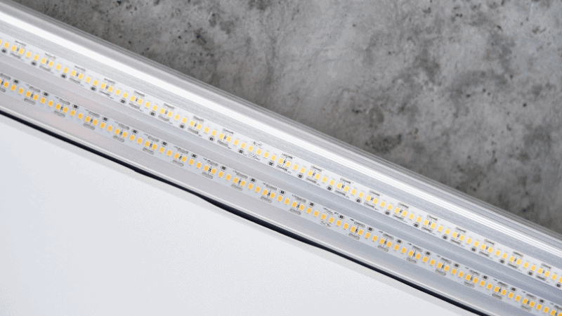 sheet-mounted strip lights