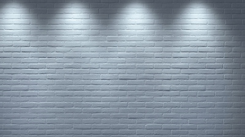 wall wash lighting on bricks