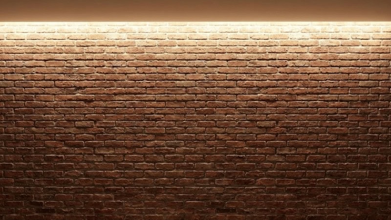 Brick hardscape wall lights