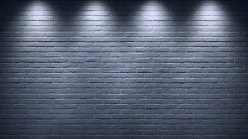 wall washing lighting on surfaces of bricks