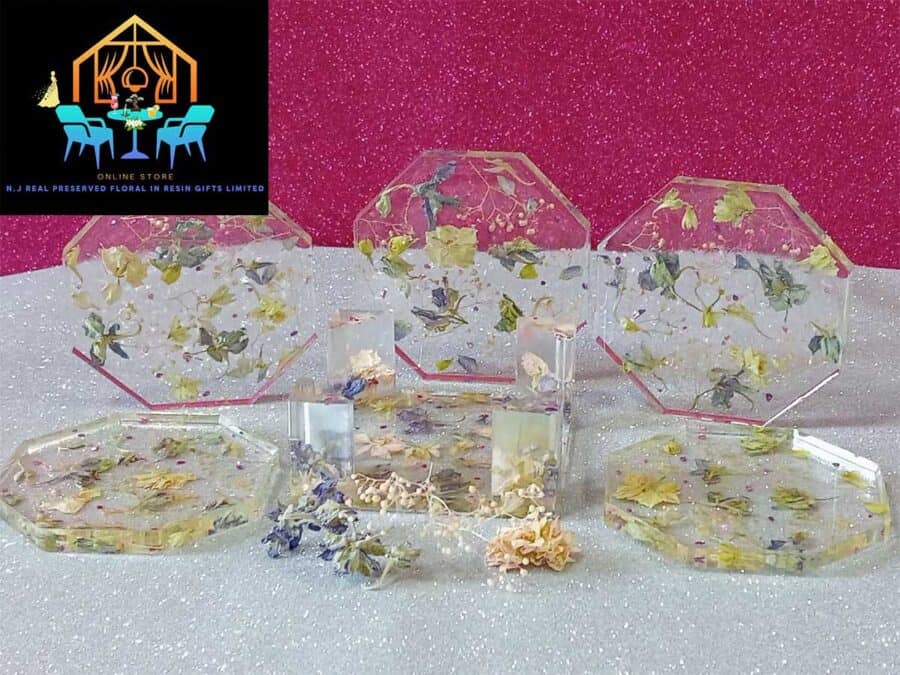Delphinium Coaster Set 3