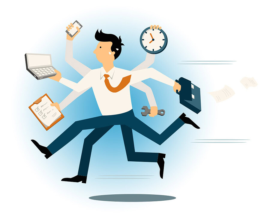 Overwhelmed man running