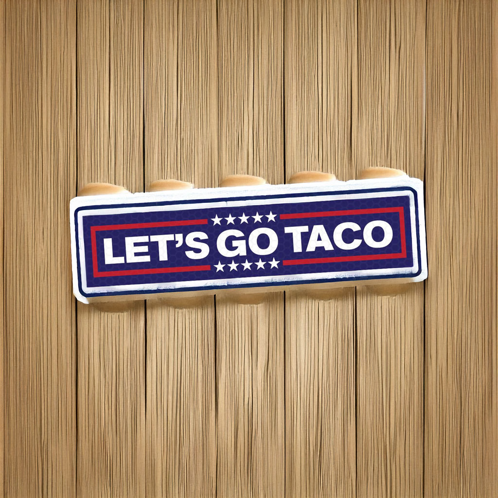 Let's Go Taco Trump 2025 Bumper Sticker
