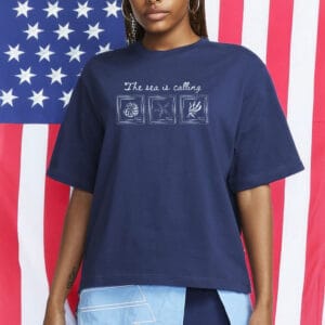 8647 The Sea Is Calling T-Shirt – Coastal Anti-Trump Shirt