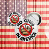 Anti-Authoritarian Pin with Crown Symbol, No Kings in America Protest Button