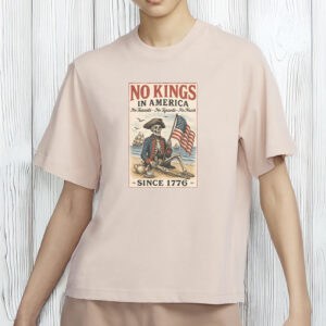 Anti-Fascist Patriotic Tee, No Kings Since 1776 Political Protest Shirt
