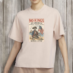 Anti-Fascist Patriotic Tee, No Kings Since 1776 Political Protest Shirt