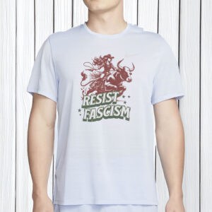 Anti-Fascist Western Cowboy Political Protest Tee, Resist Fascism Shirt