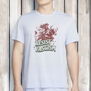 Anti-Fascist Western Cowboy Political Protest Tee, Resist Fascism Shirt