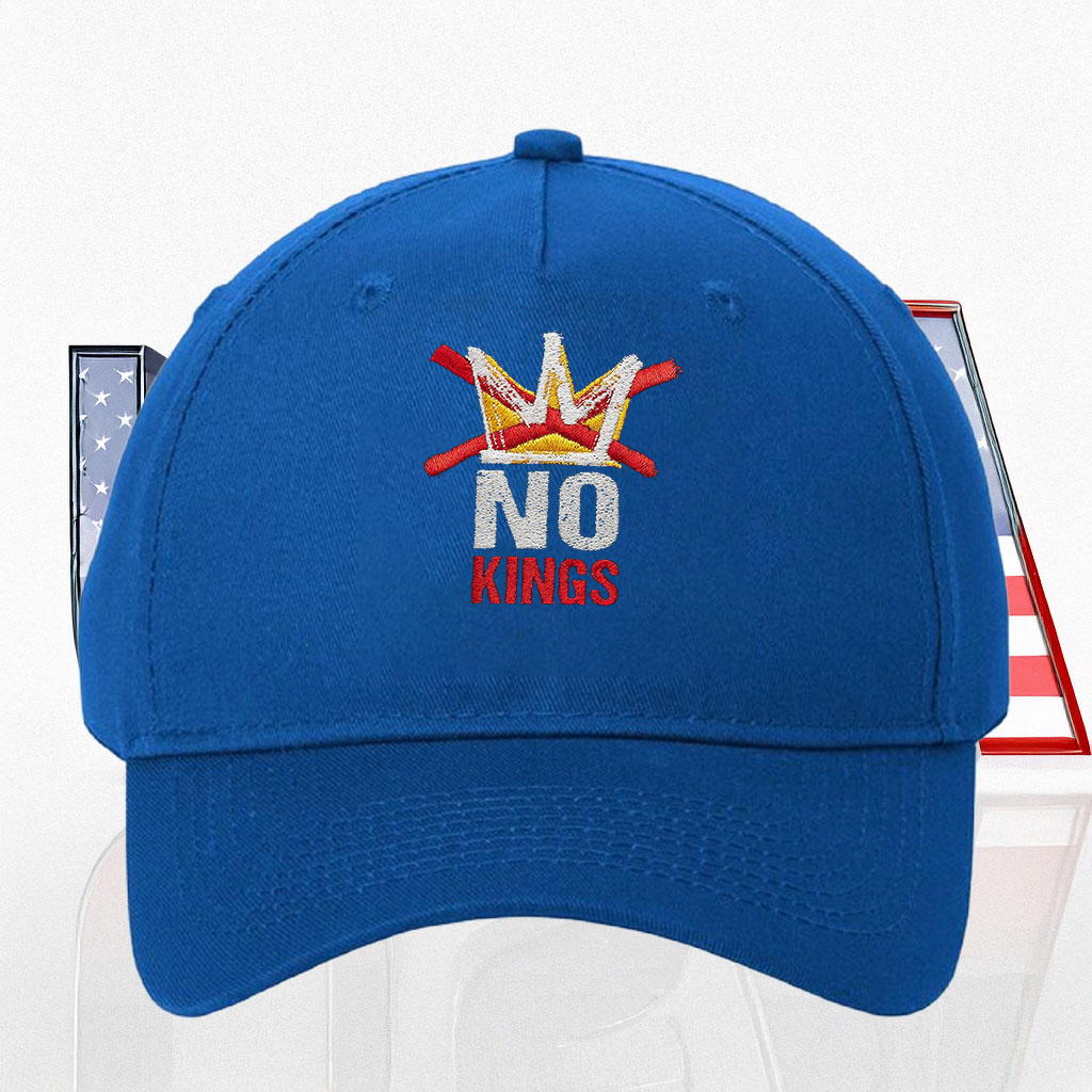 Anti-Monarchy Crown Protest Cap, No Kings Embroidered Hat