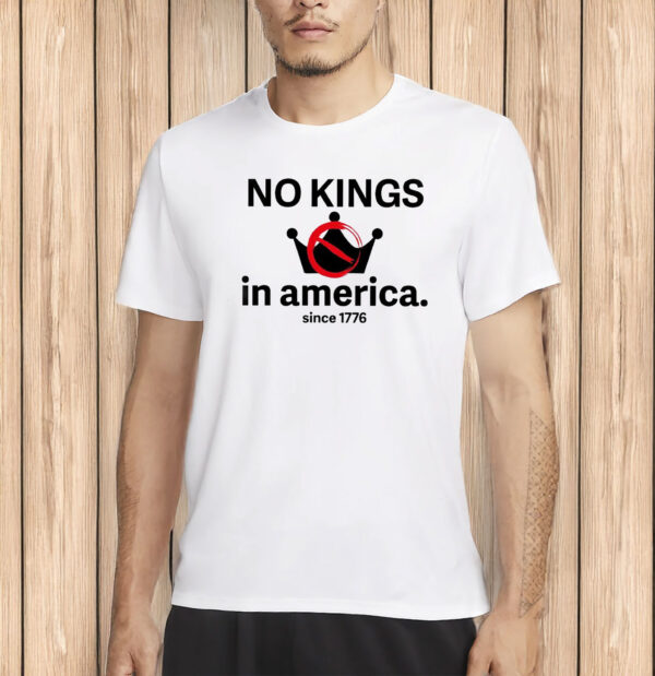 Anti-Trump Graphic Tee with Crossed-Out Crown Symbol, No Kings in America Shirt