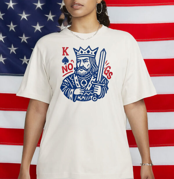 Anti-Trump Protest Shirt, Retro Playing Card Design, Democracy Has No Kings T-Shirt
