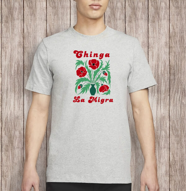 Bold Activist Protest Tee, Pro-Immigrant Social Justice Graphic, Chinga La Migra Shirt
