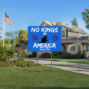 Bold, Funny Protest Statement Since 1776- No Kings in America Yard Sign