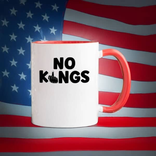 Bold Pro-Democracy Middle Finger Design, No Kings in America Mug