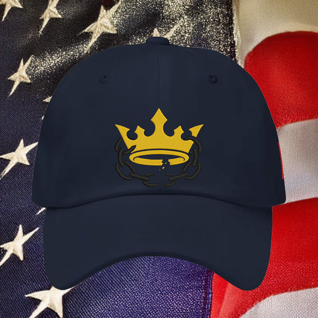 Break The Chains Hat - No Kings Embroidered Crown Cap