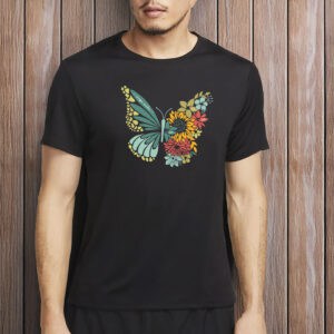 FDT Butterfly Shirt – Anti-MAGA Floral Graphic Tee, Feminist Protest T-Shirt