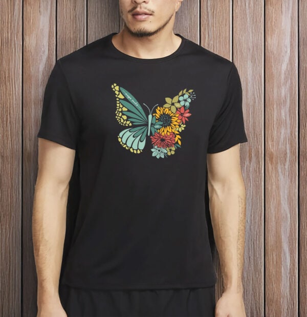 FDT Butterfly Shirt – Anti-MAGA Floral Graphic Tee, Feminist Protest T-Shirt