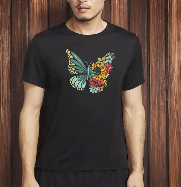 FDT Butterfly Shirt – Anti-MAGA Floral Graphic Tee, Feminist Protest T-Shirt