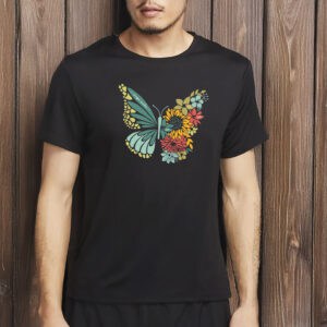FDT Butterfly Shirt – Anti-MAGA Floral Graphic Tee, Feminist Protest T-Shirt