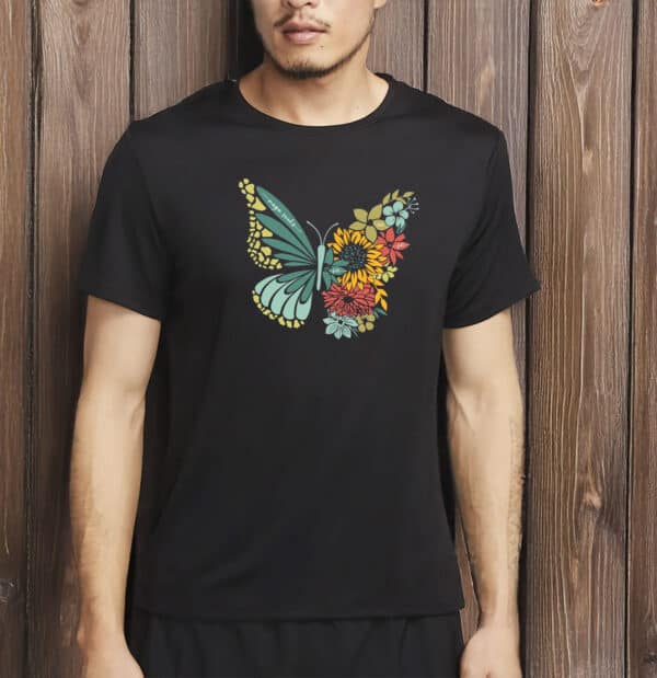 FDT Butterfly Shirt – Anti-MAGA Floral Graphic Tee, Feminist Protest T-Shirt