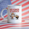 Fierce Tabby Kicking the Crown Protest Cup, No Kings in America Cat Mug