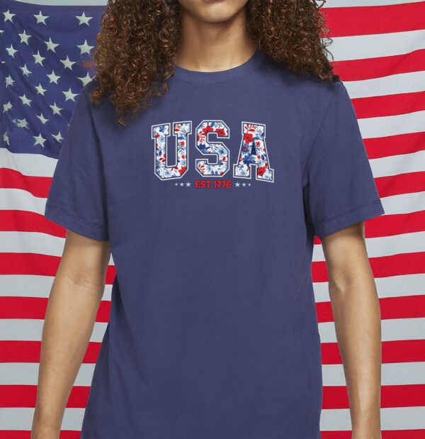 Floral Fourth of July Anti-Trump Tee-Subtle FDT USA Shirt