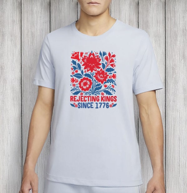 Floral Patriotic Protest Tee, Pro-Democracy T-Shirt
