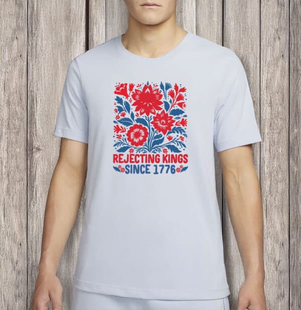 Floral Patriotic Protest Tee, Pro-Democracy T-Shirt