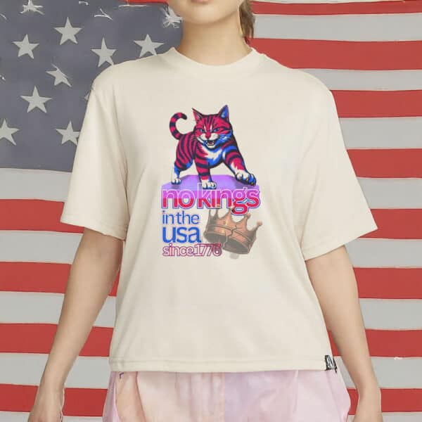 Grumpy Cat Protest Tee, No Kings in the USA Since 1776 T-Shirt