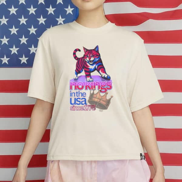 Grumpy Cat Protest Tee, No Kings in the USA Since 1776 T-Shirt