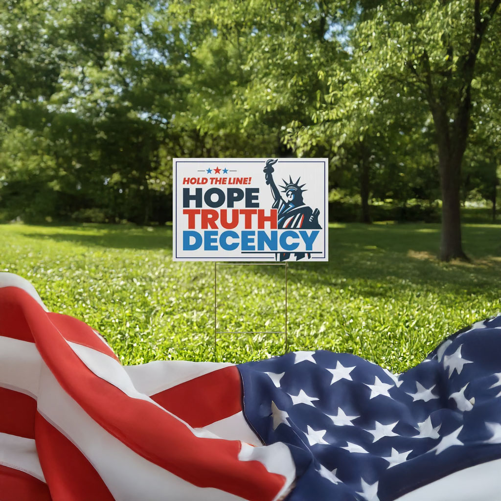 Hope Truth Decency Yard Sign