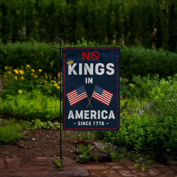 NO KINGS Garden Flag – Anti-Authoritarian Protest Flag