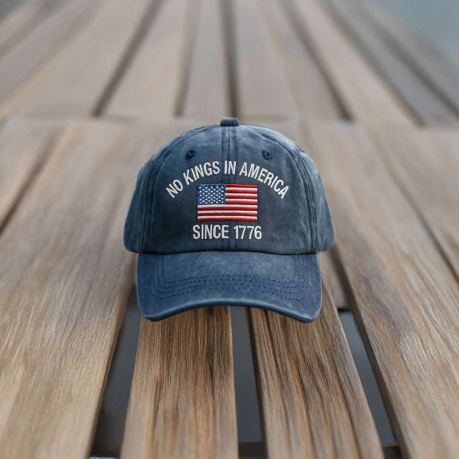 No Kings In America Embroidered Hat