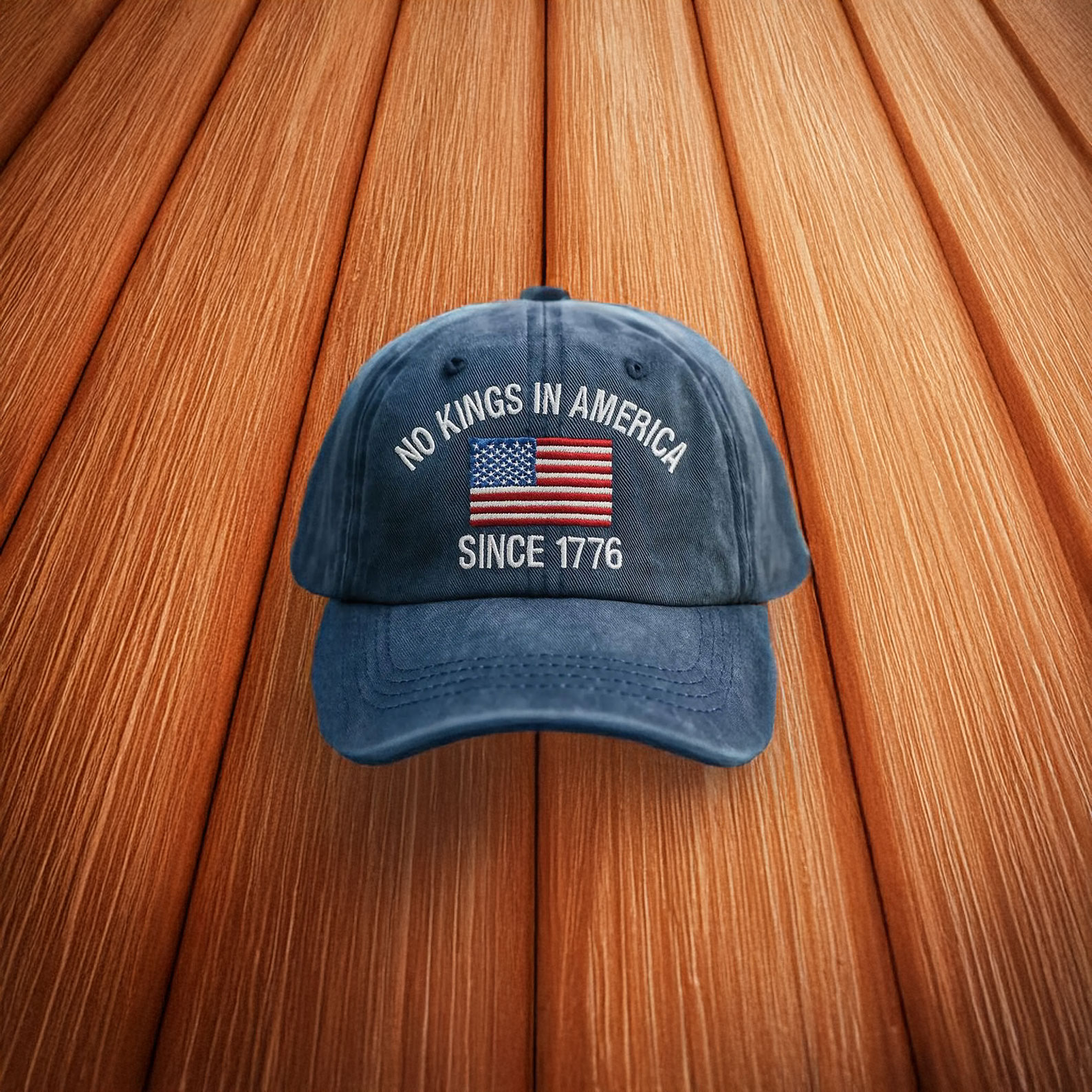 No Kings In America Embroidered Hat