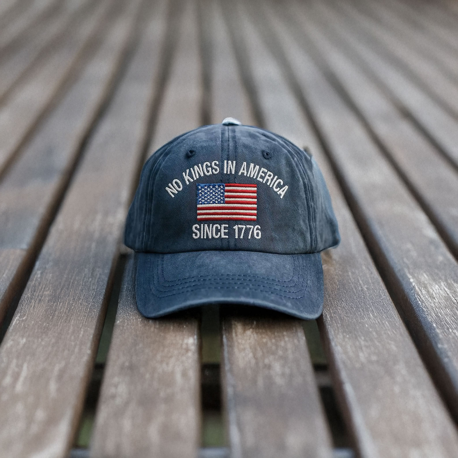 No Kings In America Embroidered Hat