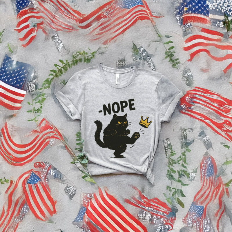 No Kings in America Black Cat Shirt