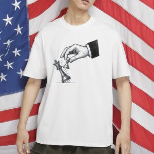 Pawn Knocks Down King Tee - No Kings In America Since 1776, Protest Chess Shirt