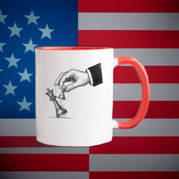 Power to the People Political Coffee Cup, Pawn Topples King Mug